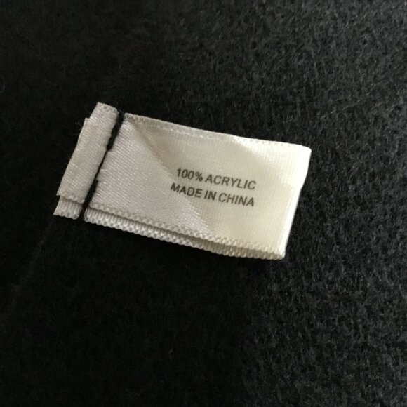 Black Lace Butterfly Fringe Shawl Poncho Wrap Boho Goth Festival Long Fringe OS - Picture 7 of 8